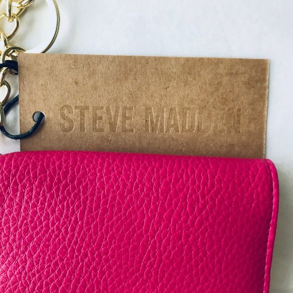 Steve Madden BFOLD Fuschia Fold Over Card Case w ID Card holder 4.25" X 3.25" - Picture 5 of 5